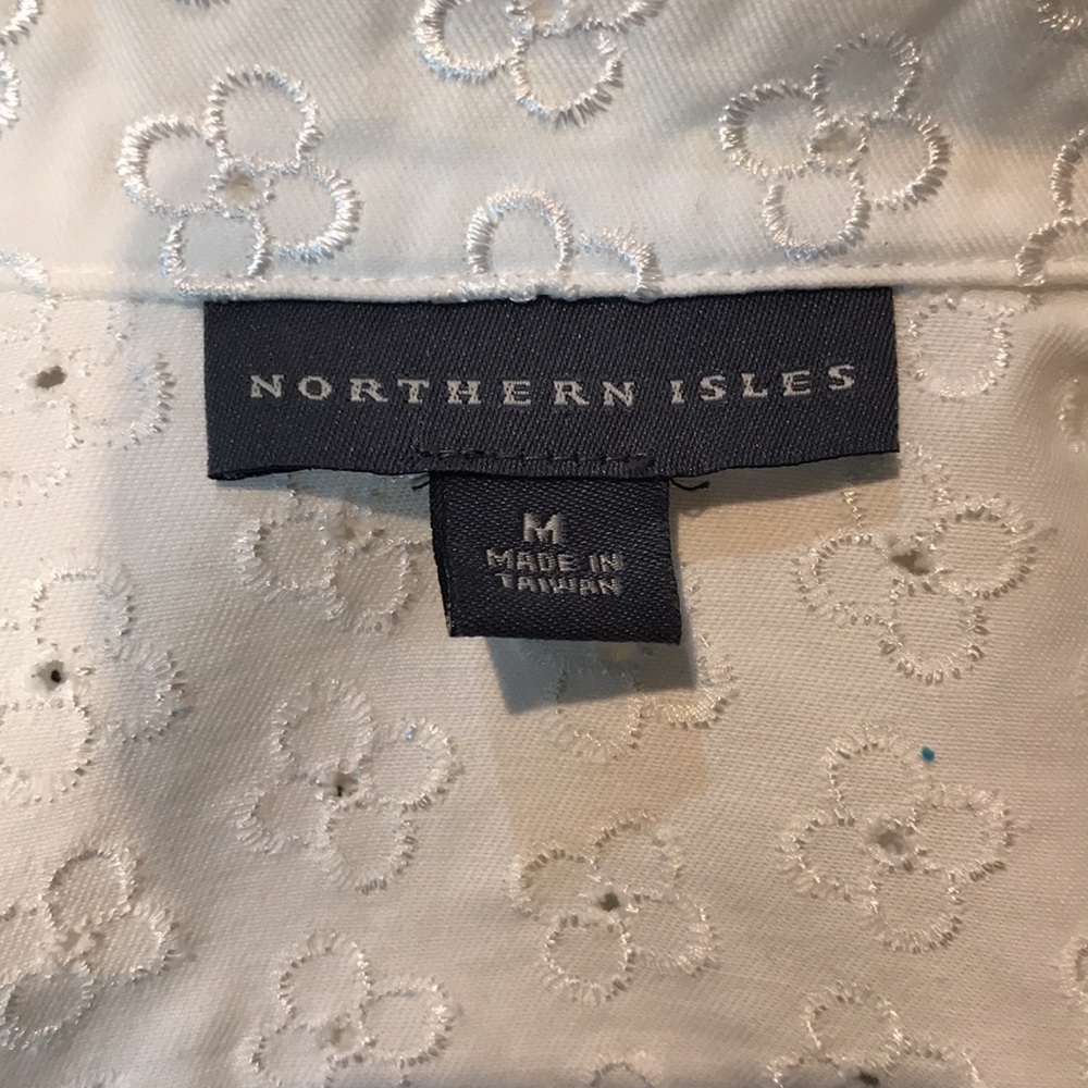 Northern Isles White Lace Denim Jacket Size Medium - Picture 7 of 7